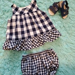 Gingham baby gap 2P set